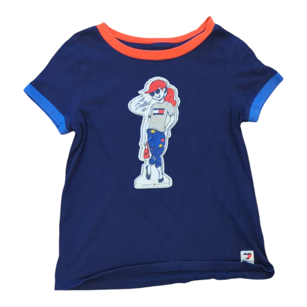 Tommy Hilfiger Girls Sz 8-10 M Graphic Patch Shirt